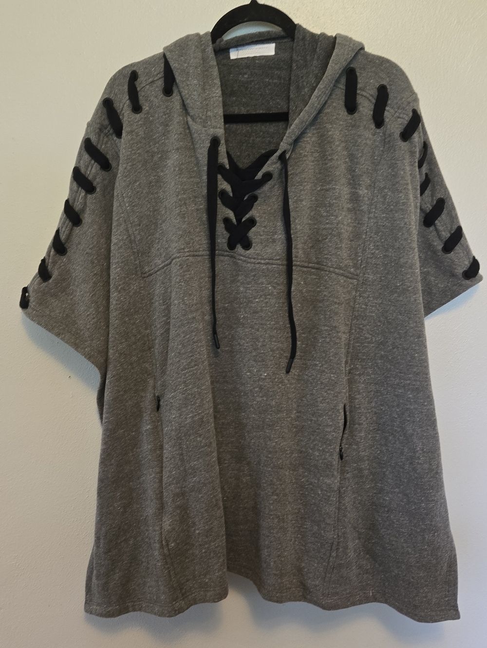 Jonathan Simkhai Powered by Carbon 38 Grey Poncho One Size